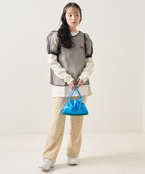 FREAK'S STORE(フリークスストア)の「シアー2WAYパフスリーブブラウス(シャツ/ブラウス・レディース・ブラック/ピンク/ナチュラル・フリ-)」の18枚目の写真