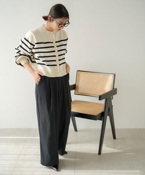 rectangle（レクタングル）の「ハイウエストタックワイドパンツ（その他パンツ・レディース・ブラック/ベージュ/オフホワイト・FREE）」の21枚目の写真