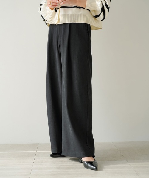 rectangle（レクタングル）の「ハイウエストタックワイドパンツ（その他パンツ・レディース・ブラック/ベージュ/オフホワイト・FREE）」の22枚目の写真