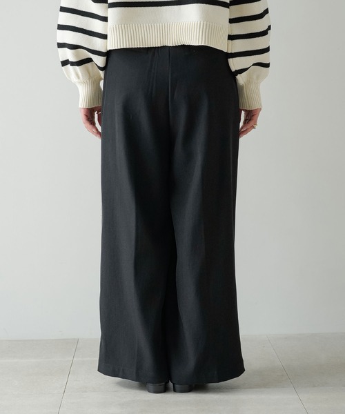 rectangle（レクタングル）の「ハイウエストタックワイドパンツ（その他パンツ・レディース・ブラック/ベージュ/オフホワイト・FREE）」の6枚目の写真