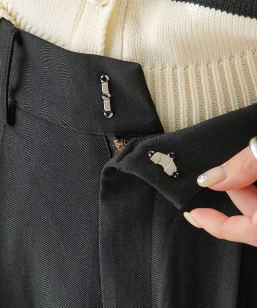 rectangle（レクタングル）の「ハイウエストタックワイドパンツ（その他パンツ・レディース・ブラック/ベージュ/オフホワイト・FREE）」の10枚目の写真