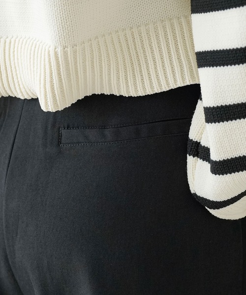 rectangle（レクタングル）の「ハイウエストタックワイドパンツ（その他パンツ・レディース・ブラック/ベージュ/オフホワイト・FREE）」の4枚目の写真