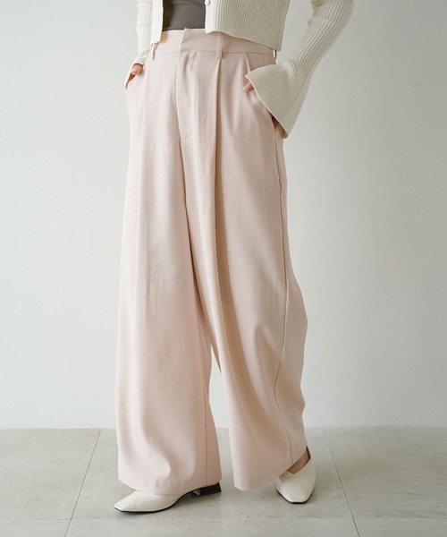 rectangle（レクタングル）の「ハイウエストタックワイドパンツ（その他パンツ・レディース・ブラック/ベージュ/オフホワイト・FREE）」の19枚目の写真