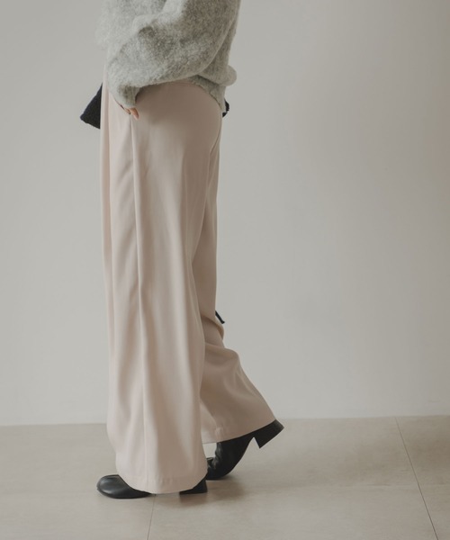 rectangle（レクタングル）の「ハイウエストタックワイドパンツ（その他パンツ・レディース・ブラック/ベージュ/オフホワイト・FREE）」の17枚目の写真