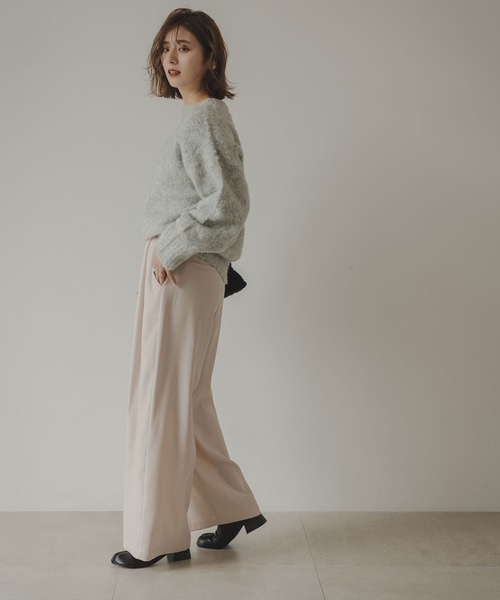 rectangle（レクタングル）の「ハイウエストタックワイドパンツ（その他パンツ・レディース・ブラック/ベージュ/オフホワイト・FREE）」の18枚目の写真