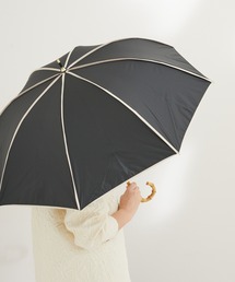【KATHARINE ROSS】nifty colors 完全遮光 晴雨兼用 2DバイカラーパイピングPU長日傘 WEB限定