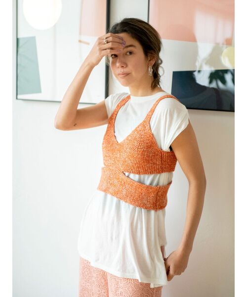 Ungrid（アングリッド）の「サイドカットニットビスチェ（ニット/セーター・レディース・アイボリー/オレンジ/グリーン・FREE）」の22枚目の写真