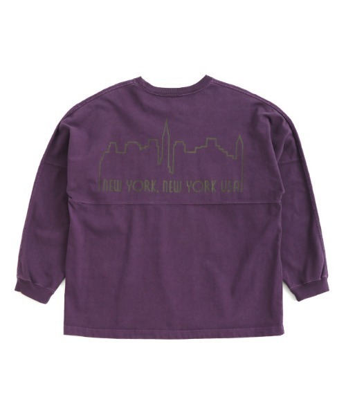 Manhattan Portage（マンハッタンポーテージ）の「L/S Print T-Shirt（Tシャツ/カットソー・メンズ・チャコールグレー/アイボリー/パープル・LARGE/MEDIUM）」の8枚目の写真