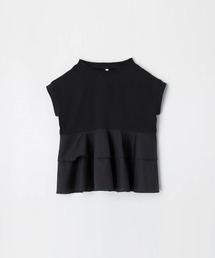 coca（coca） | キッズ　親子お揃い異素材切り替えティアードTシャツ(Tシャツ/カットソー)