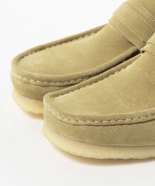 CLARKS オリジナルズ ベージュローファー クラークス オリジナルズの定番 ワラビーをローファー化させた