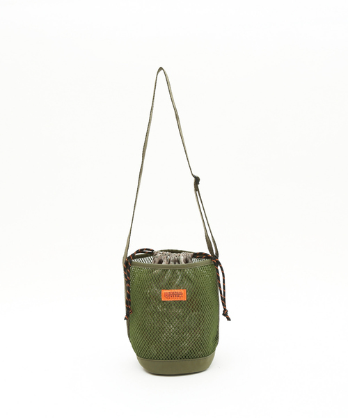 UNIVERSAL OVERALL（ユニバーサルオーバーオール）の「【UNIVERSAL OVERALL / ユニバーサル オーバーオール】ポーチinメッシュショルダー（エコバッグ/サブバッグ・メンズ・ブラック/カーキ/ホワイト・フリー）」の19枚目の写真
