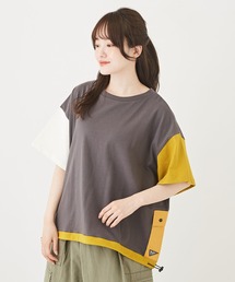 CUBE SUGAR（キューブシュガー）の「WEB限定OE天竺カットソー袖配色脇ポケットTシャツ（Tシャツ/カットソー）」