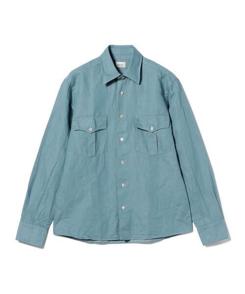 ALESSANDRO GHERARDI × BEAMS F / 別注 コットンヘンプ サファリシャツ