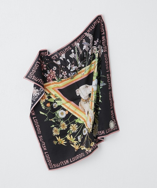 SWASH(スワッシュ)の「【SWASH(スウォッシュ)×ear】バンダナ/スカーフ(ストール/ショール・レディース・ホワイト/ブラック・FREE)」の2枚目の写真