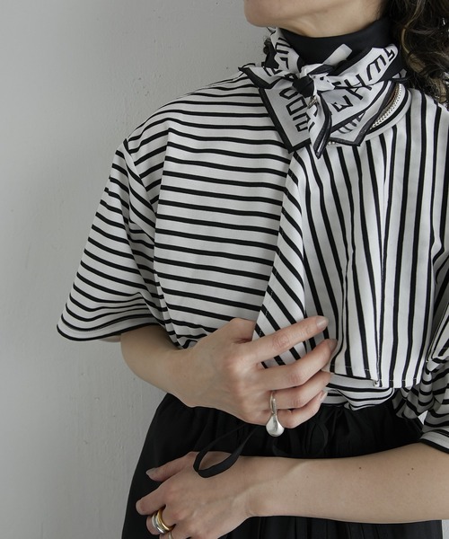 SWASH(スワッシュ)の「【SWASH(スウォッシュ)×ear】バンダナ/スカーフ(ストール/ショール・レディース・ホワイト/ブラック・FREE)」の7枚目の写真