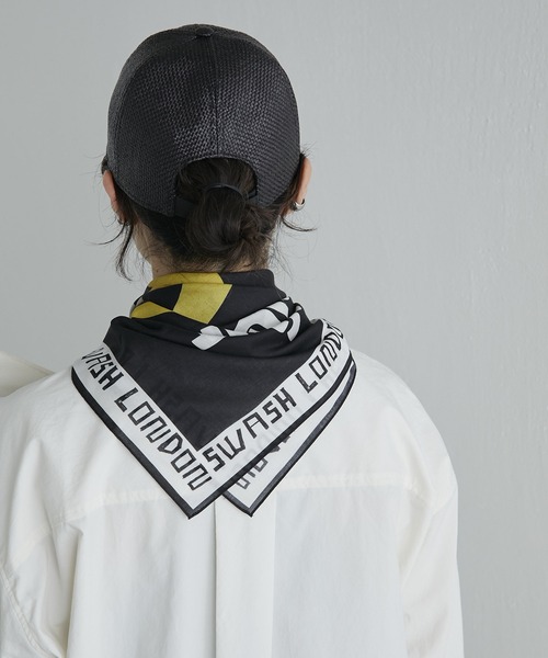 SWASH(スワッシュ)の「【SWASH(スウォッシュ)×ear】バンダナ/スカーフ(ストール/ショール・レディース・ホワイト/ブラック・FREE)」の9枚目の写真