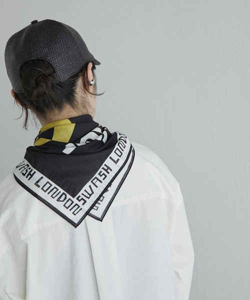 SWASH(スワッシュ)の「【SWASH(スウォッシュ)×ear】バンダナ/スカーフ(ストール/ショール・レディース・ホワイト/ブラック・FREE)」の10枚目の写真