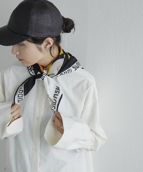 SWASH(スワッシュ)の「【SWASH(スウォッシュ)×ear】バンダナ/スカーフ(ストール/ショール・レディース・ホワイト/ブラック・FREE)」の12枚目の写真