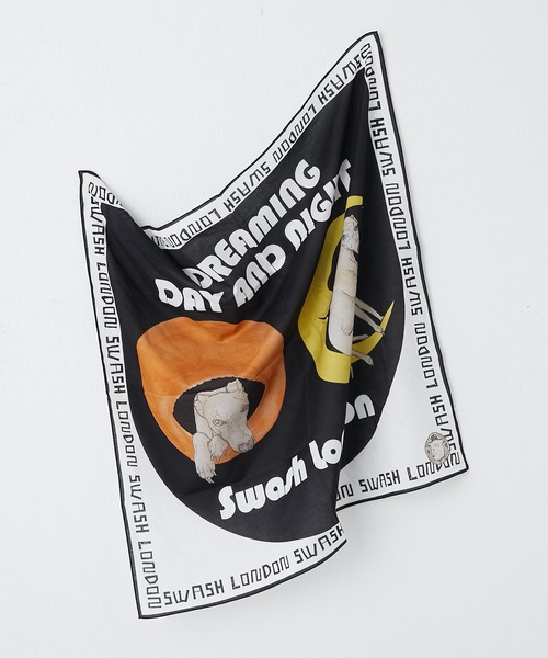 SWASH(スワッシュ)の「【SWASH(スウォッシュ)×ear】バンダナ/スカーフ(ストール/ショール・レディース・ホワイト/ブラック・FREE)」の15枚目の写真