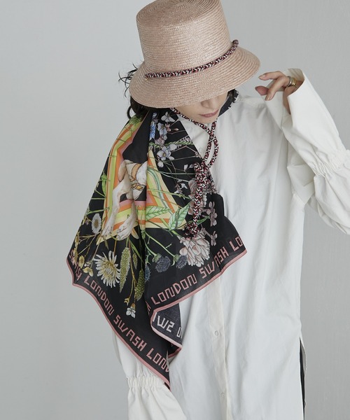 SWASH(スワッシュ)の「【SWASH(スウォッシュ)×ear】バンダナ/スカーフ(ストール/ショール・レディース・ホワイト/ブラック・FREE)」の18枚目の写真