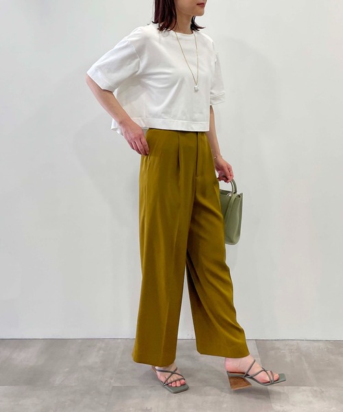 PICCIN(ピッチン)の「クロップドTシャツ(Tシャツ/カットソー・レディース・イエロー/モカ/オフホワイト・M)」の13枚目の写真