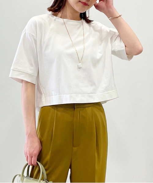 PICCIN(ピッチン)の「クロップドTシャツ(Tシャツ/カットソー・レディース・イエロー/モカ/オフホワイト・M)」の19枚目の写真