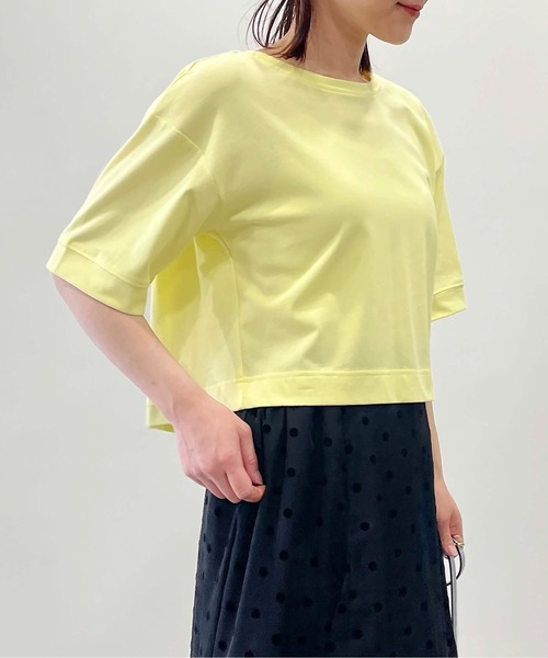 PICCIN(ピッチン)の「クロップドTシャツ(Tシャツ/カットソー・レディース・イエロー/モカ/オフホワイト・M)」の5枚目の写真