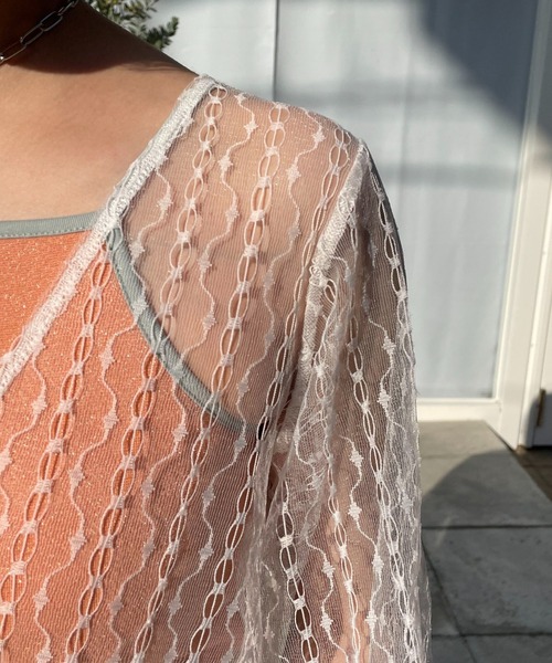 CIAOPANIC（チャオパニック）の「チュールリボン2WAYボレロカーデ（シャツ/ブラウス・レディース・ブラック/ベージュ/ホワイト・FREE）」の22枚目の写真