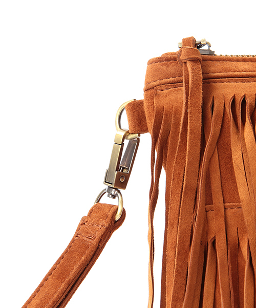 Ray BEAMS（レイビームス）の「Ray BEAMS / フリンジ クラッチバッグ（クラッチバッグ・レディース・ブラウン/ネイビー・ONE SIZE）」の6枚目の写真