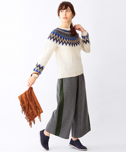 Ray BEAMS（レイビームス）の「Ray BEAMS / フリンジ クラッチバッグ（クラッチバッグ・レディース・ブラウン/ネイビー・ONE SIZE）」の19枚目の写真