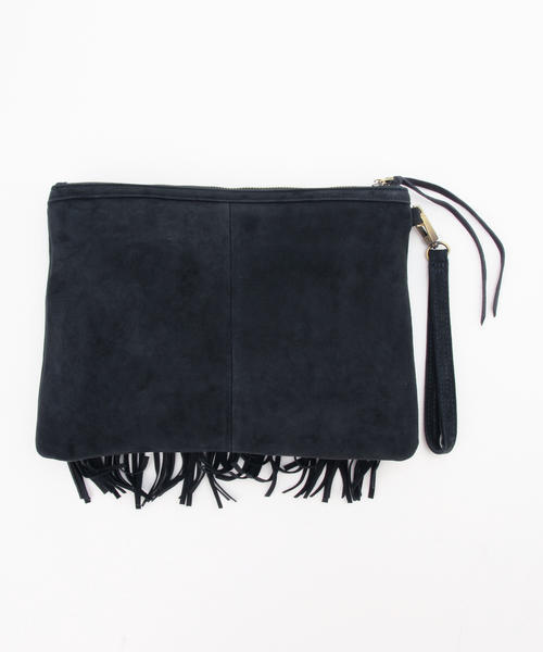 Ray BEAMS（レイビームス）の「Ray BEAMS / フリンジ クラッチバッグ（クラッチバッグ・レディース・ブラウン/ネイビー・ONE SIZE）」の14枚目の写真