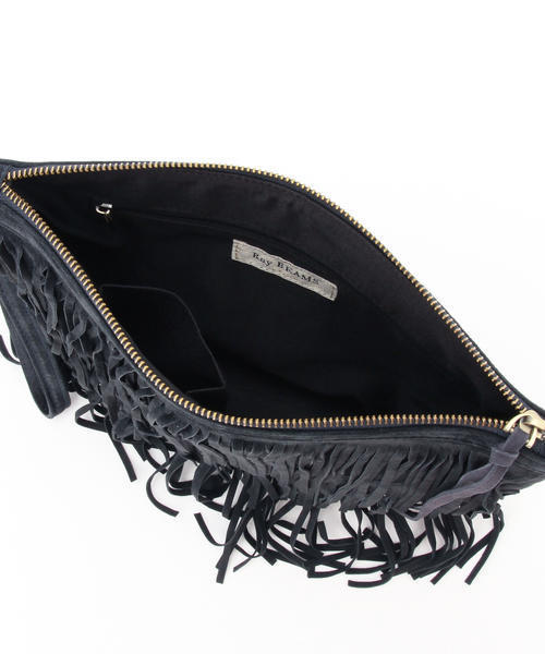 Ray BEAMS（レイビームス）の「Ray BEAMS / フリンジ クラッチバッグ（クラッチバッグ・レディース・ブラウン/ネイビー・ONE SIZE）」の12枚目の写真