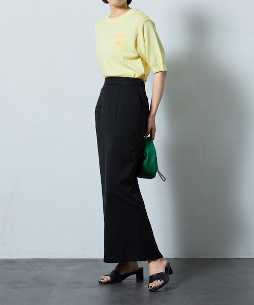 PUBLUX(パブリュクス)の「【PUBLUX/パブリュクス】ウエストゴムタイトスカート(スカート・レディース・ベージュ/クリアイエロー/ブラック・マルチサイズ)」の18枚目の写真