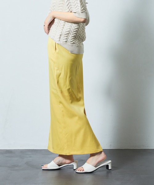 PUBLUX(パブリュクス)の「【PUBLUX/パブリュクス】ウエストゴムタイトスカート(スカート・レディース・ベージュ/クリアイエロー/ブラック・マルチサイズ)」の12枚目の写真