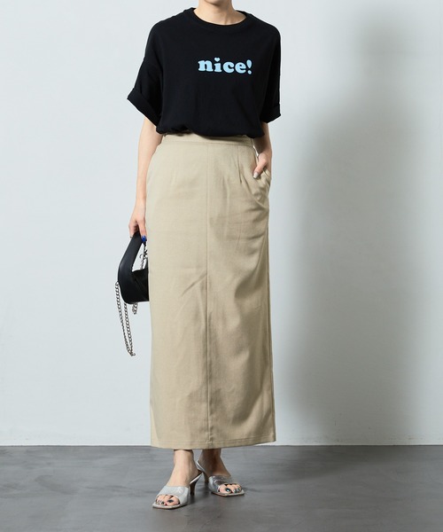 PUBLUX(パブリュクス)の「【PUBLUX/パブリュクス】ウエストゴムタイトスカート(スカート・レディース・ベージュ/クリアイエロー/ブラック・マルチサイズ)」の16枚目の写真