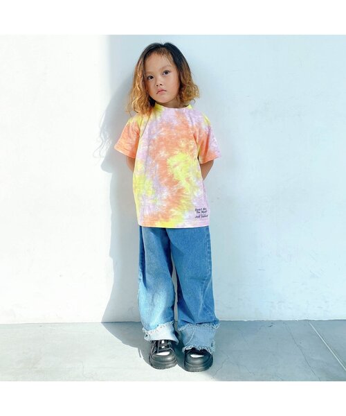 BREEZE（ブリーズ）の「タイダイTシャツ（Tシャツ/カットソー・キッズ・ピンク/イエロー/ブルー・90/100/110/120/80/130/140）」の6枚目の写真