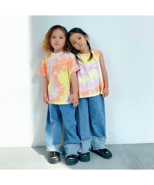 BREEZE（ブリーズ）の「タイダイTシャツ（Tシャツ/カットソー・キッズ・ピンク/イエロー/ブルー・90/100/110/120/80/130/140）」の8枚目の写真