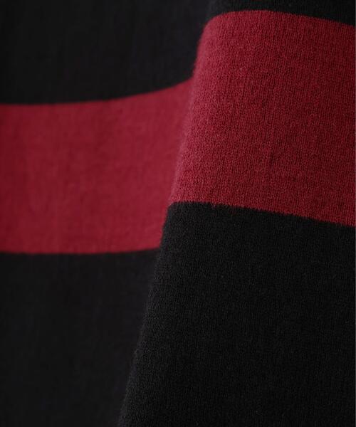 schott（ショット）の「Schott/ショット/WIDE BORDER POCKET T-SHIRT/ワイドボーダー ポケット Tシャツ（Tシャツ/カットソー・メンズ・その他4/ネイビー/ブラック/その他/ワイン・2XL/M/XL/L）」の15枚目の写真