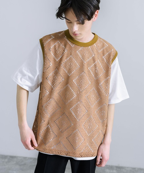 Audience（オーディエンス）の「日本製 MILPAテック スカラレース ノースリーブベスト AUD6455（ベスト・メンズ・ブラック/キャメル/ネイビー・L/XL/M）」の3枚目の写真