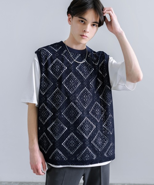 Audience（オーディエンス）の「日本製 MILPAテック スカラレース ノースリーブベスト AUD6455（ベスト・メンズ・ブラック/キャメル/ネイビー・L/XL/M）」の8枚目の写真