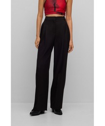 HUGO | ストレッチファブリック リラックスフィット フロントタック パンツ(その他パンツ)