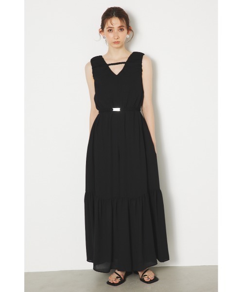rienda（リエンダ）の「ギャザーデザインVネックワンピース 夏服