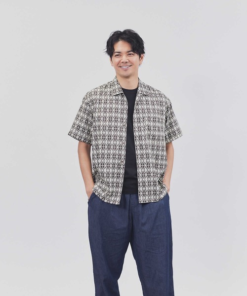 Right-on(ライトオン)の「Other(ソノタ)ポリクロス半袖シャツ(シャツ/ブラウス・メンズ・ブルー/ブラック/ライトブラウン・L/XL/M)」の17枚目の写真