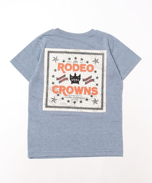 RODEO CROWNS WIDE BOWL（ロデオクラウンズワイドボウル）の「キッズ レトロバンダナパッチTシャツ（Tシャツ/カットソー・キッズ・ライトブルー/チャコールグレー/オフホワイト・1/2）」の14枚目の写真
