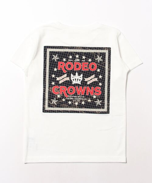 RODEO CROWNS WIDE BOWL（ロデオクラウンズワイドボウル）の「キッズ レトロバンダナパッチTシャツ（Tシャツ/カットソー・キッズ・ライトブルー/チャコールグレー/オフホワイト・1/2）」の15枚目の写真