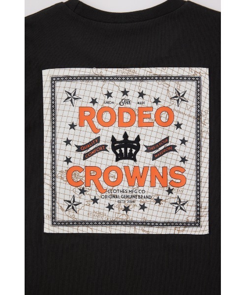 RODEO CROWNS WIDE BOWL（ロデオクラウンズワイドボウル）の「キッズ レトロバンダナパッチTシャツ（Tシャツ/カットソー・キッズ・ライトブルー/チャコールグレー/オフホワイト・1/2）」の13枚目の写真