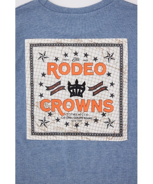 RODEO CROWNS WIDE BOWL（ロデオクラウンズワイドボウル）の「キッズ レトロバンダナパッチTシャツ（Tシャツ/カットソー・キッズ・ライトブルー/チャコールグレー/オフホワイト・1/2）」の10枚目の写真