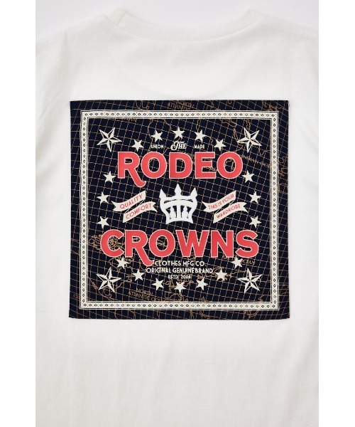 RODEO CROWNS WIDE BOWL（ロデオクラウンズワイドボウル）の「キッズ レトロバンダナパッチTシャツ（Tシャツ/カットソー・キッズ・ライトブルー/チャコールグレー/オフホワイト・1/2）」の11枚目の写真