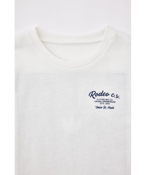 RODEO CROWNS WIDE BOWL（ロデオクラウンズワイドボウル）の「キッズ レトロバンダナパッチTシャツ（Tシャツ/カットソー・キッズ・ライトブルー/チャコールグレー/オフホワイト・1/2）」の8枚目の写真