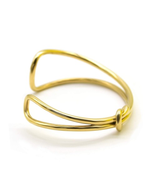 LHME（エルエイチエムイー）の「LHME ノットバングル/サージカルステンレス316L（金属アレルギー対応）（バングル/リストバンド・レディース・ゴールド/シルバー・ONE SIZE）」の5枚目の写真